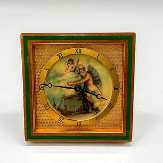 Kienzle Enameled Desk Clock with Hand painted Face