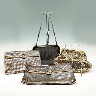 4pc Vintage Whiting and Davis Mesh Evening Bags