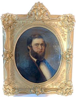 American Oil on Canvas Portrait of Gentleman