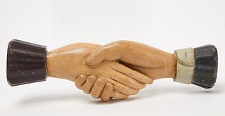 Carved Clasped Hands Love Token