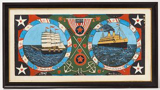 Harry Gall - Folk Art Ship Painting