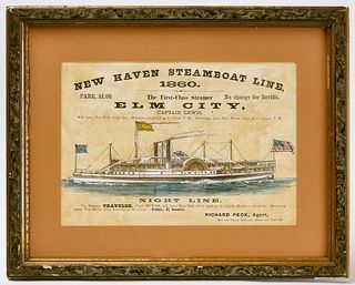 New Haven Steam Boat Line Broadside
