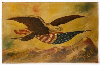 Fraternal Order of Eagles Painting on Board