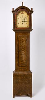 Tall Case Paint-Decorated Clock