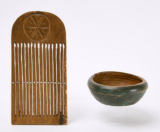 Early Blue Bowl and Tape Loom