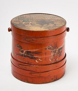 Rare Circus-Related Painted Firkin