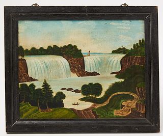 Folk Art Niagara Falls Painting