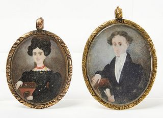 Fine Pair of Miniature Portraits