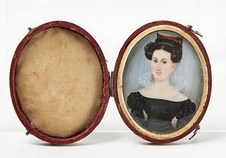 Fine Cased Miniature Portrait of a Lady