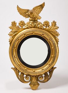 Classical Giltwood Convex Mirror