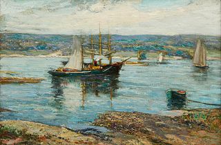 James King - Impressionist Harbor Scene