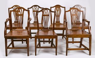 Set of Seven Chippendale Dining Chairs