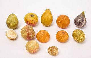 Twelve Pieces of Alabaster Fruit