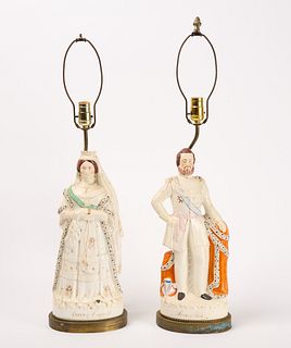 Pair of Large Staffordshire Figures