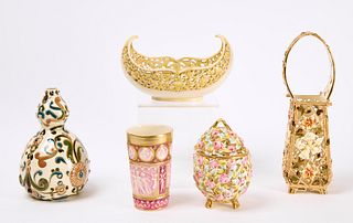 8 Pieces of Zsolnay Ceramics