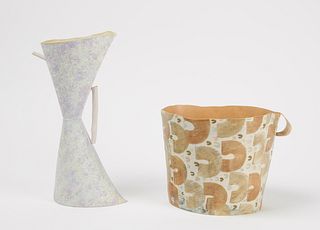 Jeannie Mah - Two Ceramic Studio Pottery Vases