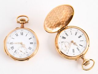 Two 14 K Gold Chronometer Pocket Watches