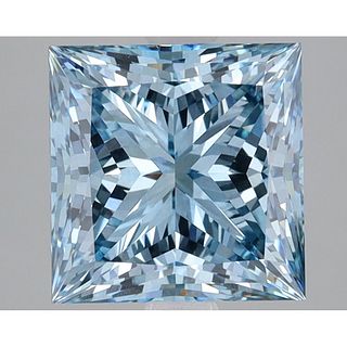 3.09 ct, Vivid Blue/VS1, Princess cut IGI Graded Lab Grown Diamond