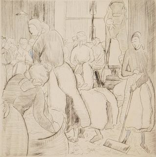 Paula Wimmer (German 1876-1971) etching