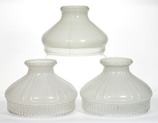 ALADDIN GLASS LAMP SHADES, LOT OF THREE
