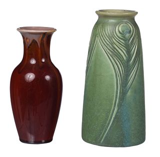 Two Rookwood Pottery Vases, One William Hentschel