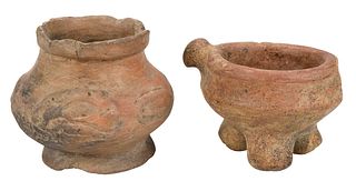 Two Pre Columbian Pottery Vessels