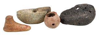 Four Pre Columbian Tools and Fragments
