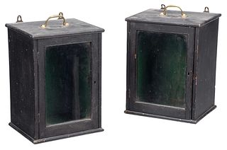 Pair of British Painted Clock Boxes