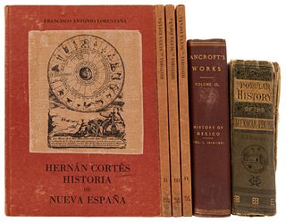 Bancroft, Hubert Howe / Lorenzana, Francisco Antonio. A Popular History of the Mexican People / Historia de la Nueva España. Piezas: 6.