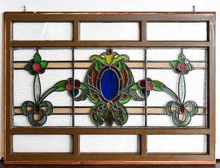 VICTORIAN STAINED GLASS WINDOW 