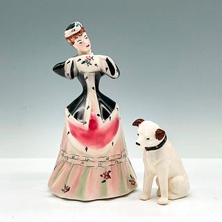 2pc Goldscheider Figurine with Jack Russell Terrier Figure