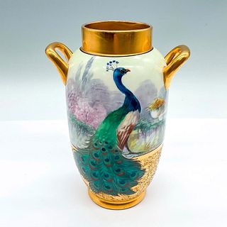Antique Pickard Etched China Gilded Vase