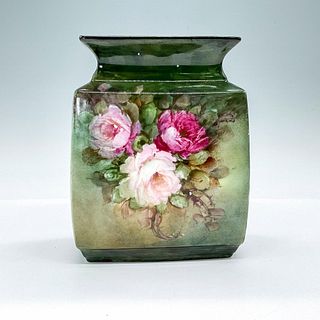 PA Arzberg Bavaria Porcelain Square Vase, Floral & Landscape