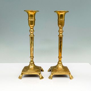 Pair of Skinny Brass Candlesticks