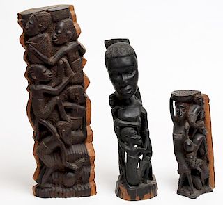 3 African Carved Ebony Sculptures