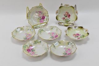 COLLECTION OF RS PRUSSIA PORCELAIN BERRY BOWLS (7)