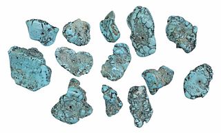 (13) TURQUOISE NUGGET BEADS