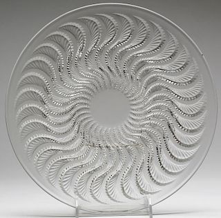 R. Lalique Crystal "Sunburst" Plate
