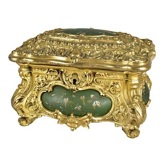 19th C. Napoleon III Bronze Jewelry Box