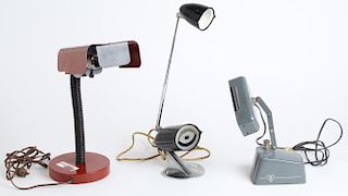 3 Mid-Century Modern Industrial-Style Desk Lamps
