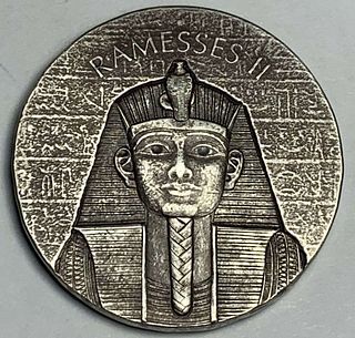 2017 Ramesses II 1000 Francs 2 ozt .999 Silver