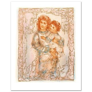 Millennium Joy Limited Edition Lithograph by Edna Hibel (1917-2014), Numbered and Hand Signed with Certificate of Authenticity.
