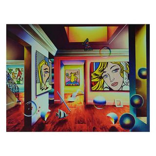 Ferjo, "Pop Interior" Limited Edition on Canvas, Numbered and Signed with Letter of Authenticity.