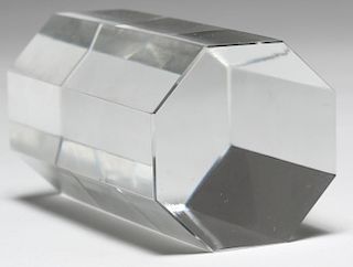 Tiffany Octagonal Crystal Paperweight