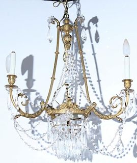 French Louis XVI-Style Four Light Chandelier