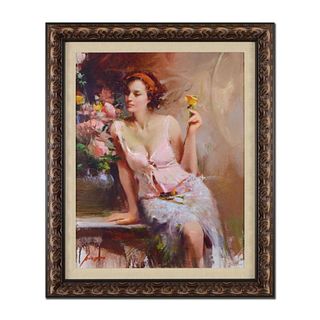 Pino (1939-2010), "Sweet Scent" Framed Limited Edition Artist-Embellished Giclee on Canvas. Numbered and Hand Signed with Certificate of Authenticity.