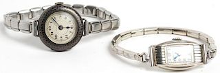 2 Vintage Lady's Watches, incl. Hamilton & Silver