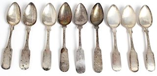 9 Silver Coffee Spoons