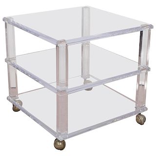 3-Tier Lucite Side Table