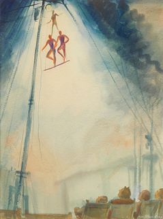 Kae Dorn Cass (1901-1971) watercolor